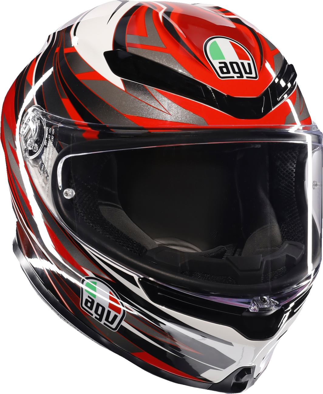 AGV Casco K6 S REEVAL Blanco/Rojo/Gris