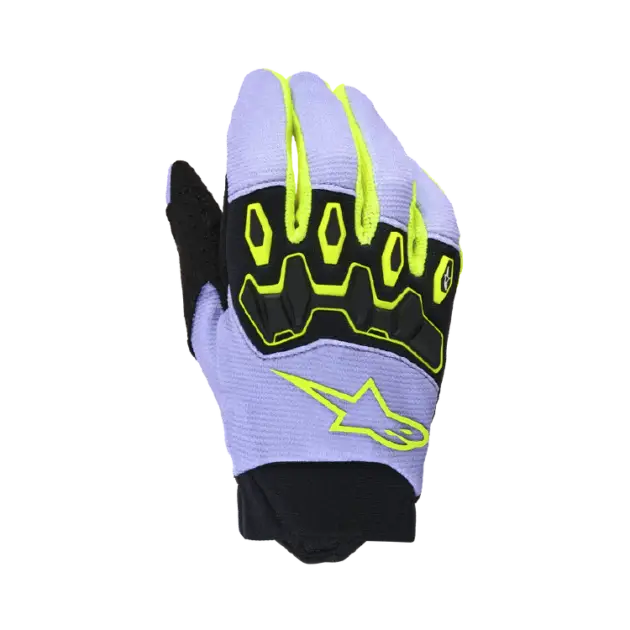 Guante Alpinestars MX YTH FBORE V2 PRP/Amarillo FLUO 3XS
