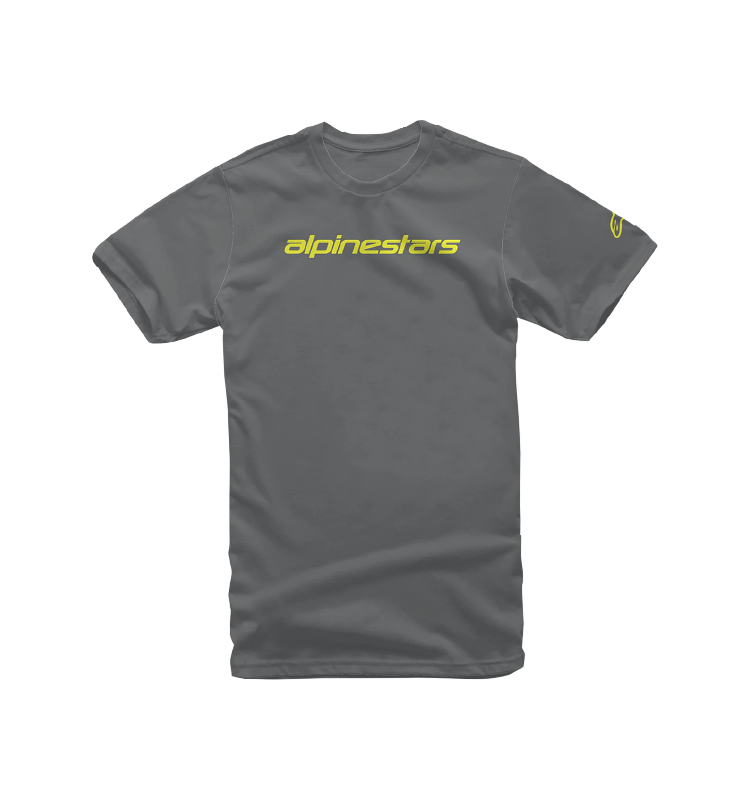 Camiseta Alpinestars LINEAR WORD Gris/Amarillo