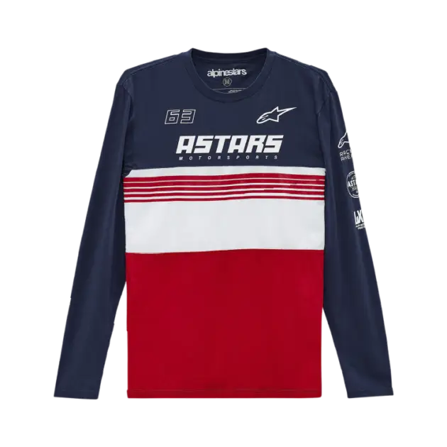 Camiseta Alpinestars TURBO L/S Azul Marino/Rojo