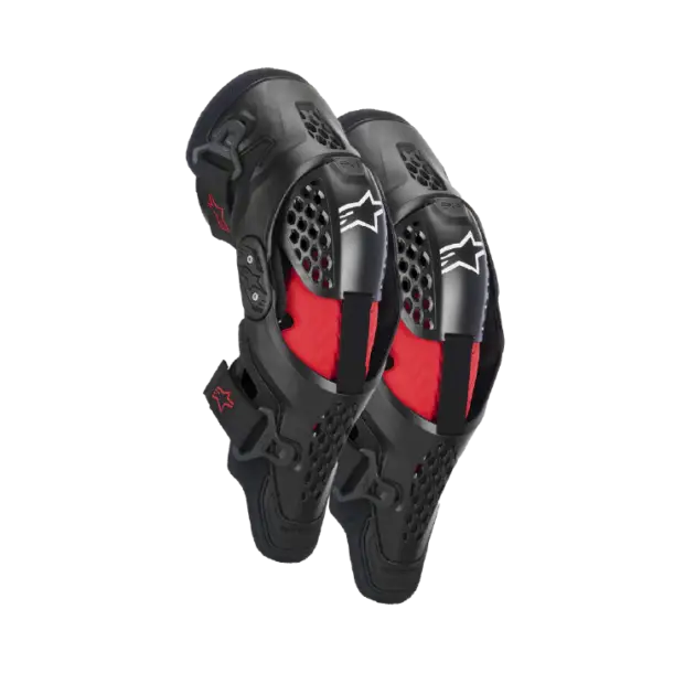 Protección Alpinestars KNEE SX-1 PLASMA Negro/Rojo/Gris