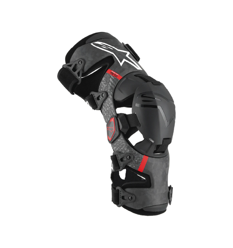 Pieza Alpinestars S-TECH RK-10 PLSMA KNEE BRACE Negro/Rojo