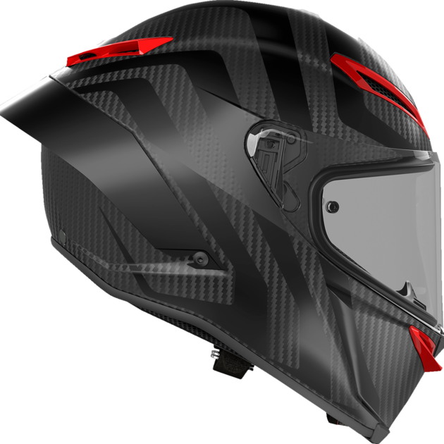 AGV Casco PISTA GP RR INTREPIDO Mate CARB/Negro/Rojo