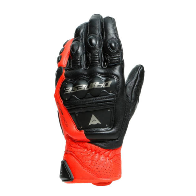 Dainese 4-Stroke 2 Guantes Negro/Flúor-Rojo - XS