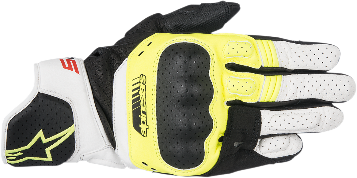 Guante Alpinestars SP-5 Negro/Amarillo/Blanco