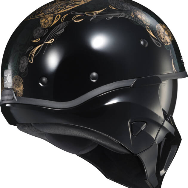 Scorpion COVERT X OPEN-FACE Casco Brillante Negro