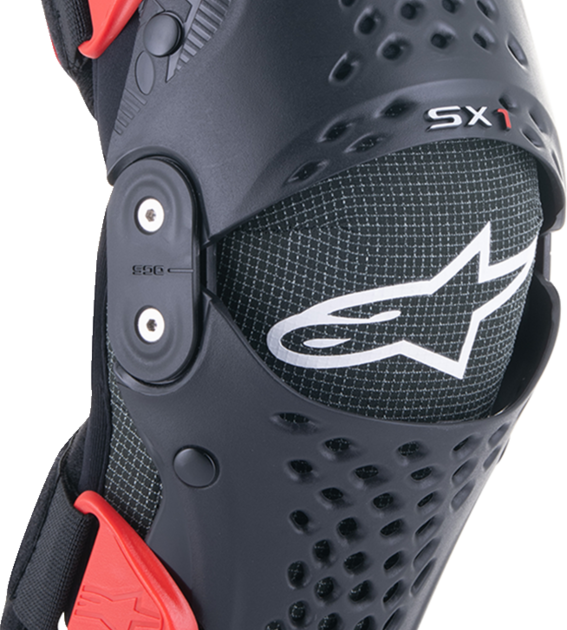 Protección Alpinestars YTH SX1 KNEE Negro/Rojo