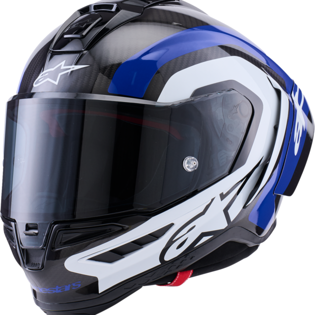 Casco Alpinestars S-R10 ARIUS Negro/WH/Azul GLOSS ECE06/DOT