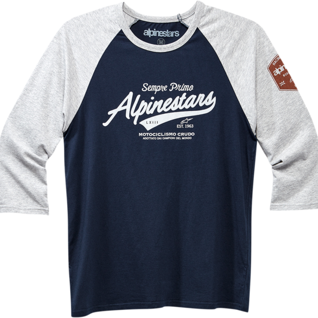 Camiseta Alpinestars SCRIPT Gris/Azul Marino