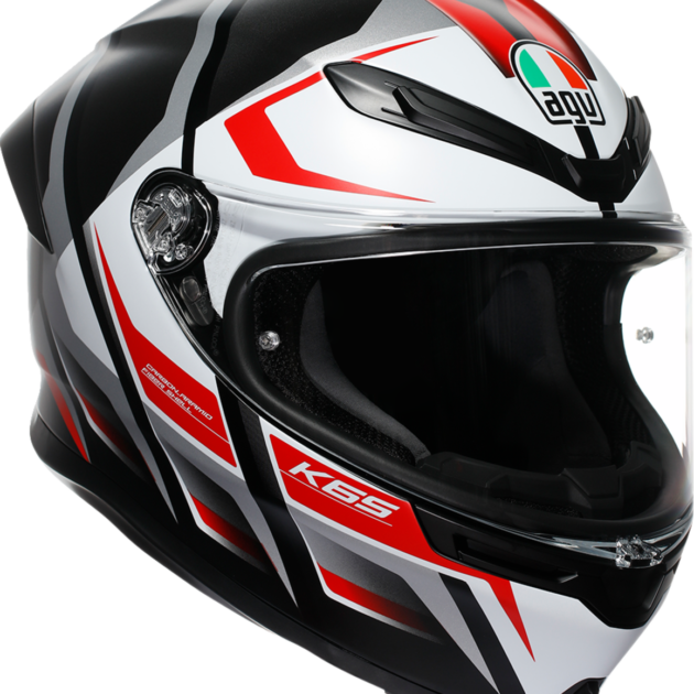AGV Casco K6S KARVE Mate Negro/Blanco/Rojo