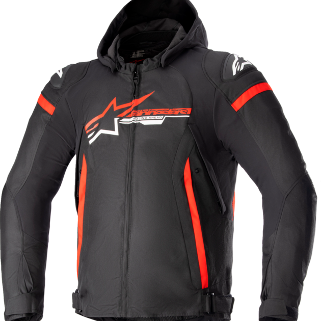 Chaqueta Alpinestars ZACA Impermeable Negro/Rojo/Blanco