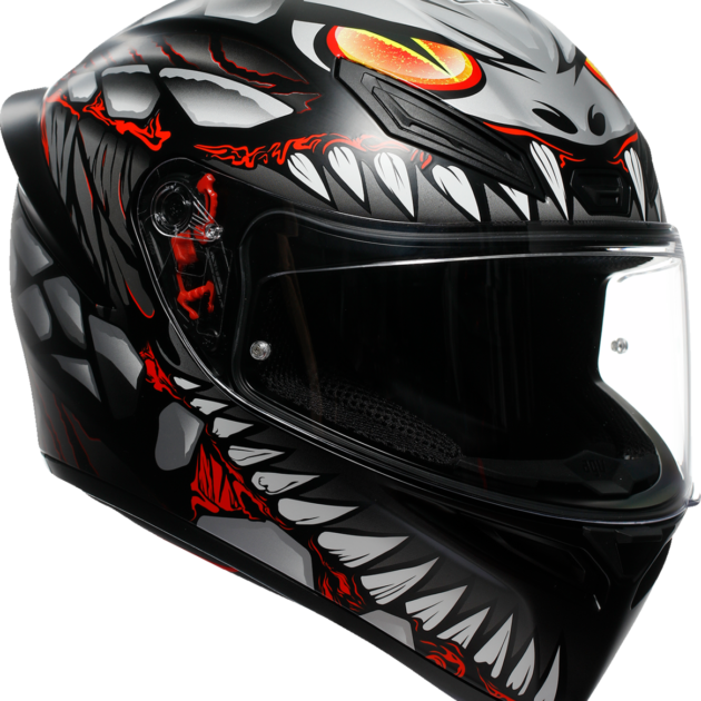 AGV Casco K1S LYZARD Mate Negro/Gris/Rojo