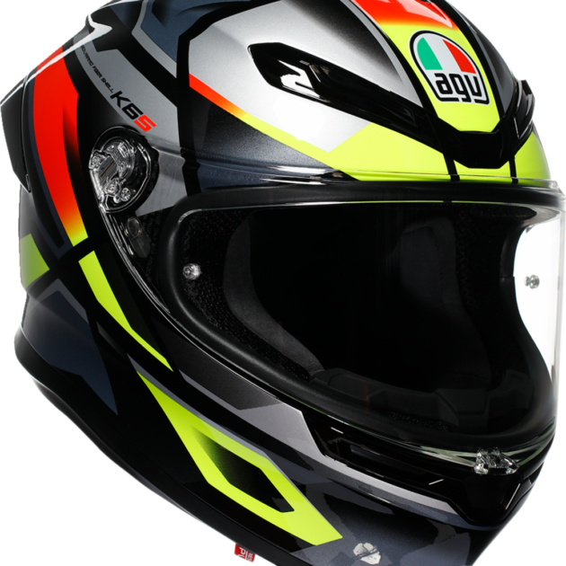 AGV Casco K6S ERAZER Negro/Rojo/Amarillo