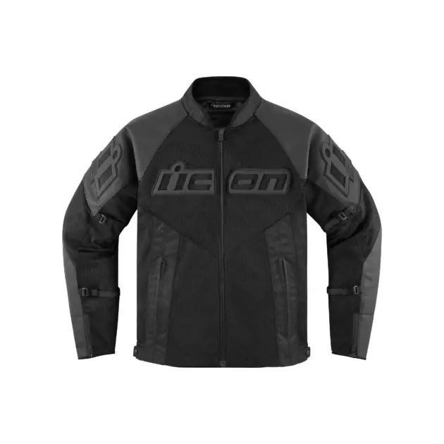 Chaqueta Ventilada Af de Cuero Ce Negro