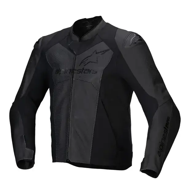 Chaqueta Alpinestars FASTER V3 AIRFLOW de Cuero Negro/Negro