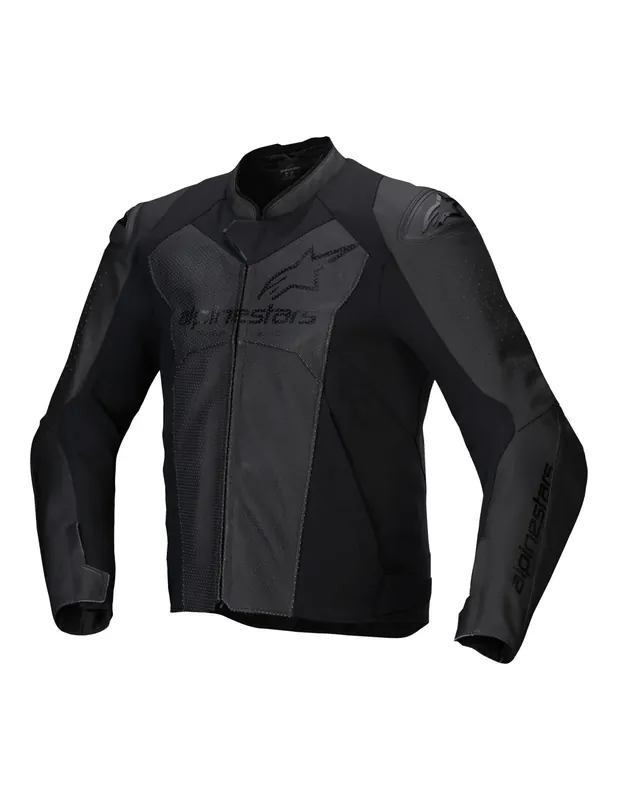 Chaqueta Alpinestars FASTER V3 AIRFLOW de Cuero Negro/Negro