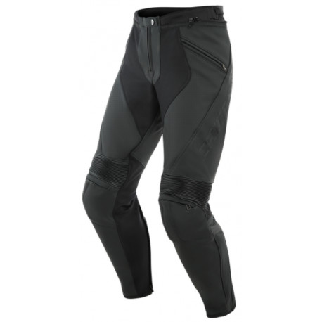 Dainese Pony 3 Leather Pantalones Perforated Matte Negro - 60
